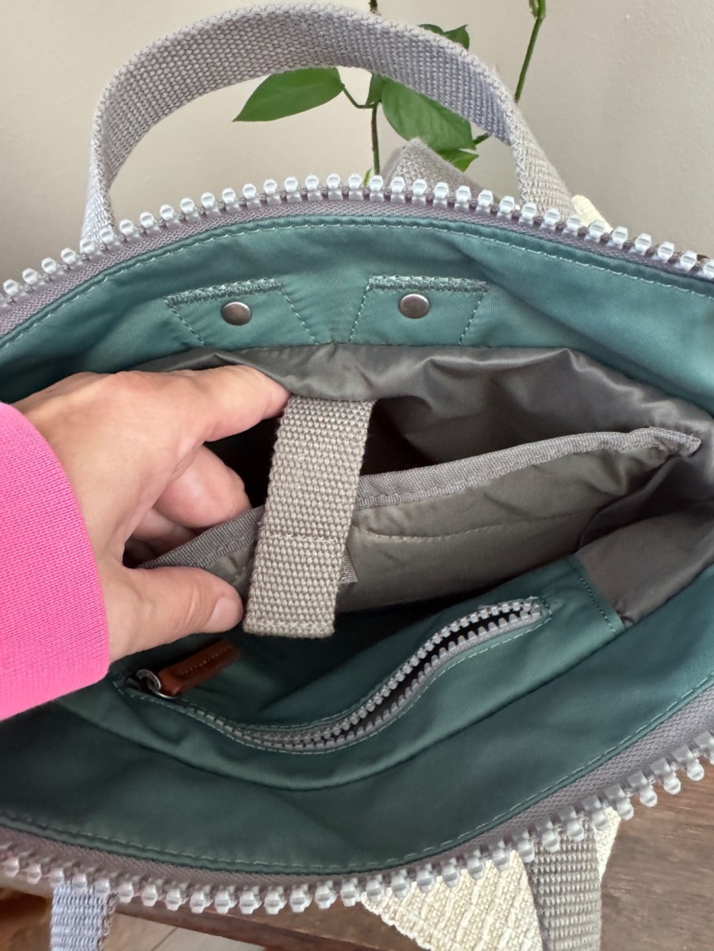ORI Bantry Small Backpack in Sage Green - Picture 3 of 8